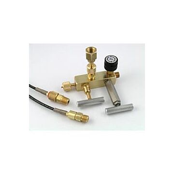 Ralston Instruments QTCM-2FBA-20-2 Nitrogen Calibration Manifold, 1/4"FNPT, Gauge Adapter, 2 Hoses