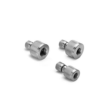 Ralston Instruments QTHA-3FSA-RG-QD 3/8" Female BSPP Quick-Disconnect x Female Quick-test, Stainless Steel Adapter