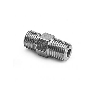 Ralston Instruments QTHA-2MS1 1/4" Male NPT x Male QT, with Check- Valve, Stainless Steel Adapter