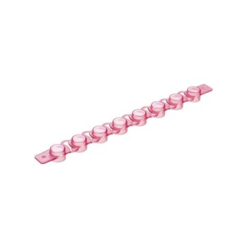 Simport Amplitube PCR reaction strips, flat cap strips of 8, red, 125/pack