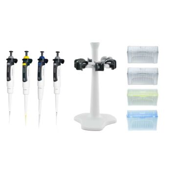 BRANDTECH Transferpette S Bundle 3, 4 pipettes: 10, 20, 200, 1000 ul, rack mounts, carousel, pipette tips