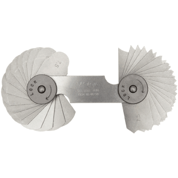 Mitutoyo 186-106 Radius Gage, 32 Pairs