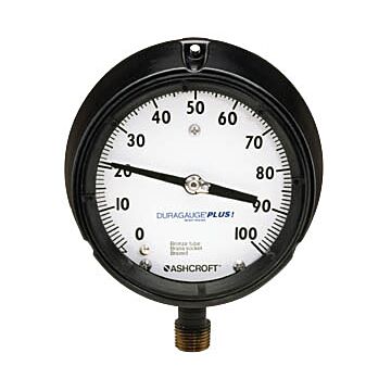 Ashcroft 45-1279SS-04L-1000PSI 4.5"Pressure Gauge,1K PSI,Dry 1/2"NPT,Lower