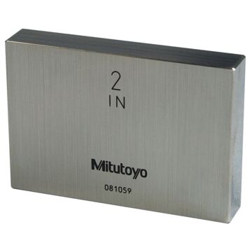 Mitutoyo 611202-531 2.00" Gage Block, Rectangular ASME Grade 0, Steel