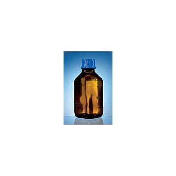 BrandTech Scientific Threaded bottle, amber, acrylate coated, 250mL, GL32 with cap, PP