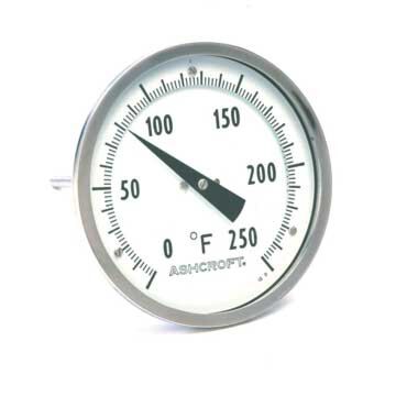 Ashcroft 50EI60E120/0-200F 5"Bimetal Thermometer,0-200F 