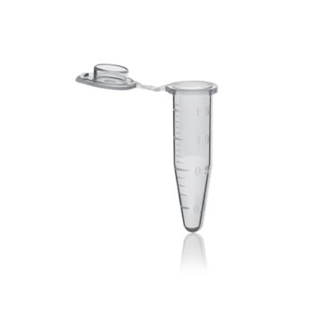 BrandTech Scientific BRAND Microcentrifuge tube with lid, Non-Sterile, PP, 1.5mL, clear, pack of 500