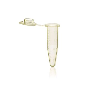 BrandTech Scientific BRAND Microcentrifuge tube with lid, Non-Sterile, yellow, 1.5mL, pack of 500