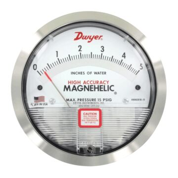Magnehelic Differential Pressure Gage,5-0-5"H2O