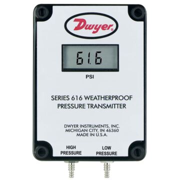 Dwyer Instruments 616W-4-LCD Differential Pressure Transmitter, 0-20 in w.c. Range