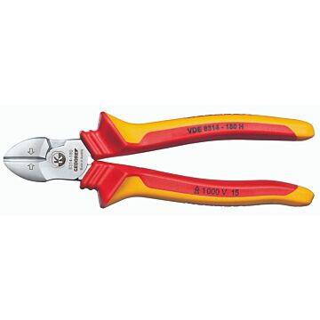 Gedore Tools VDE 8314-180 H Side Cutter with VDE Insulating Sleeves, 180mm, 1000V