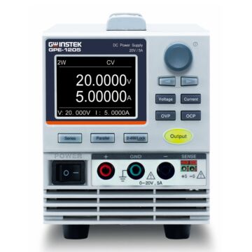 GW Instek GPE-1205 Single Channel DC Power Supply, 20V, 5A