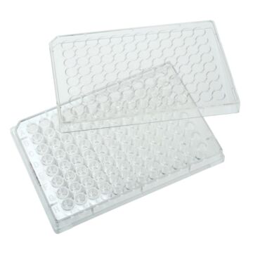 CellTreat 96 Well Tissue Culture Plate with Lid, Sterile, 100/case