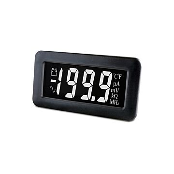 Lascar DPM 750S-EB-W LCD Voltmeter with White Digits on a Black Background