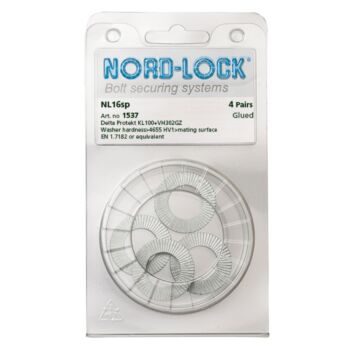 NORD-LOCK NL16SP Wedge Locking Washers, 5/8", ID 0.67", OD 1.21", 100prs/bx