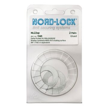 NORD-LOCK NL22SP Wedge Locking Washers, 7/8", ID 0.92", OD 1.65", 50prs/bx