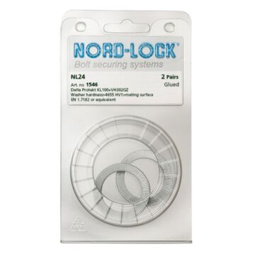 NORD-LOCK NL24 Wedge Locking Washers, M24, ID 1", OD 1.54", 100prs/bx