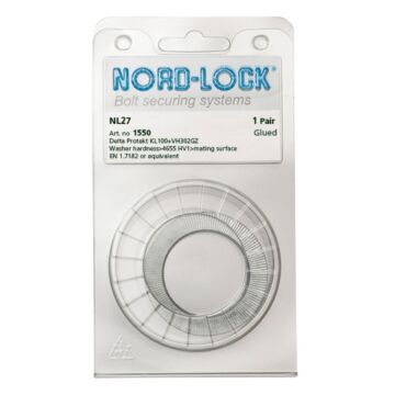 NORD-LOCK NL27 Wedge Locking Washers, M27, ID 1.12", OD 1.65", 50prs/bx