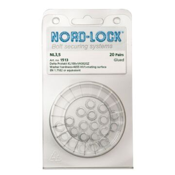 NORD-LOCK NL3.5 Wedge Locking Washers, M3.5, ID 0.15", OD 3/10", 200prs/bx
