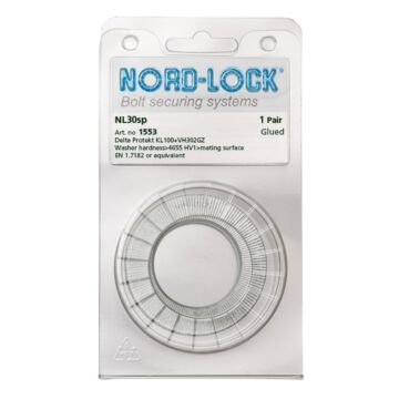 NORD-LOCK NL30SP Wedge Locking Washers, 1 1/8", ID 1.24", OD 2.17", 25prs/bx