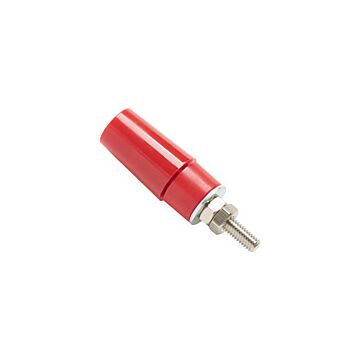 Pomona 73098-2 4mm Mounting Safety Jack, Red 