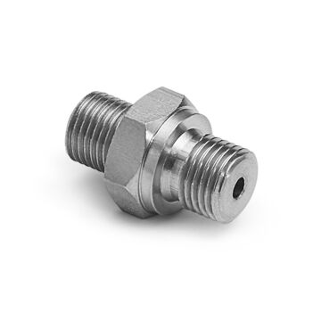 Ralston Instruments QTHA-2MS0-RS G 1/4" M BSPP (ISO 228/1) x MQT, no check-valve, Stainless Steel Adapter