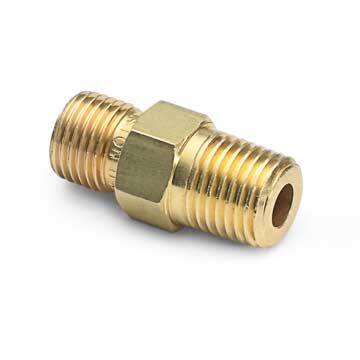 Ralston Instruments QTHA-3MB1 3/8" Male NPT x Male QT with Check- valve, Brass Adapter