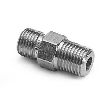 Ralston Instruments QTHA-3MS0 3/8" Male NPT Male Quick-test Stainless Steel Adapter