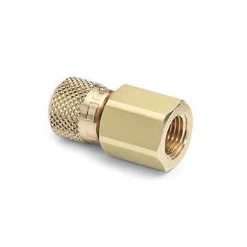 Ralston Instruments QTHA-4FBA-RG 1/2" Female BSPP x Female QuickTest No Check Valve, Brass Adapter