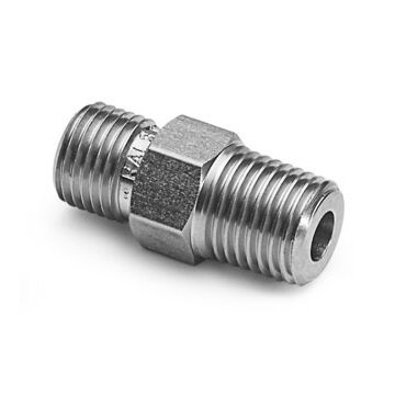 Ralston Instruments QTHA-4MS1 1/2" NPTM x Male QT with Check-valve, Stainless Steel Adapter