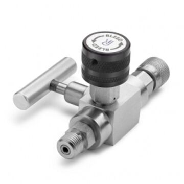 Ralston Instruments QTHA-BLS0-HC Block and Bleed valve, Stainless Steel Adapter