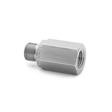 Ralston Instruments QTHA-1FS1 1/8" Female NPT x Male Quick-test, with Check-valve, Stainless Steel Adapter