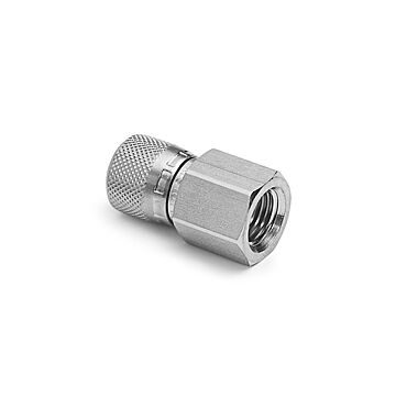 Ralston Instruments QTHA-2FSA 1/4" Female NPT x Female Quick-test, no Check-valve, Stainless Steel Adapter