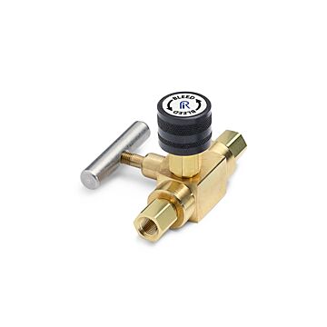 Ralston Instruments QTHA-BLB0-2F-2F Block & Bleed Valve-1/4" NPTF Inlet x 1/4" NPTF Outlet, Brass