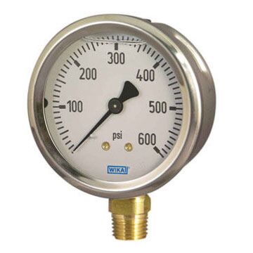 WIKA Instrument 9767045 Bourdon Tube Pressure Gauge 30 PSI