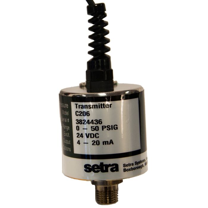 Setra Systems 2061 Pressure Transducer,0-500PSIG w/ Calibration Certificate