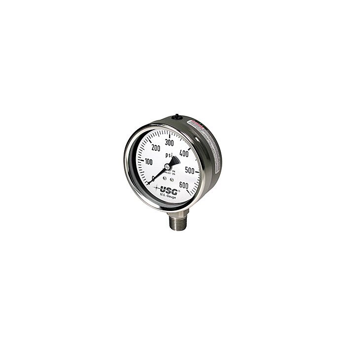 Ametek - US Gauge 656-256021 2.5"(63mm)Pressure Gauge,5K PSI 1/4"NPT,Lower,Stem Mount