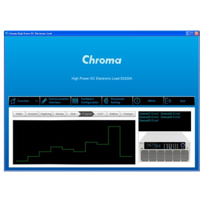 Chroma 11460 for Rent, SoftPanel Kit for 63200A series DC Loads