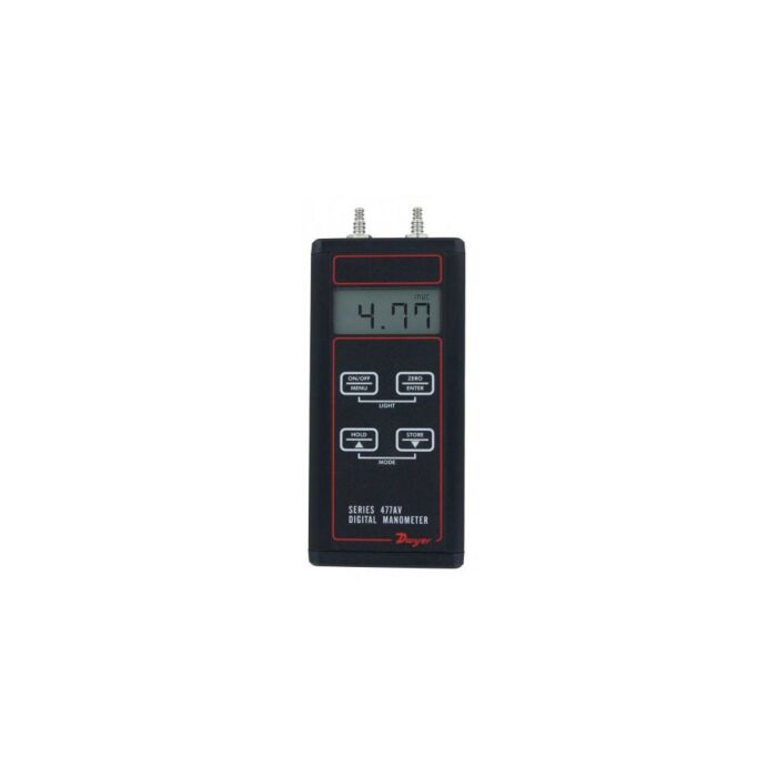 Dwyer Instruments 477AV-3 Handheld Digital manometer, Range 0-200.00 in w.c.