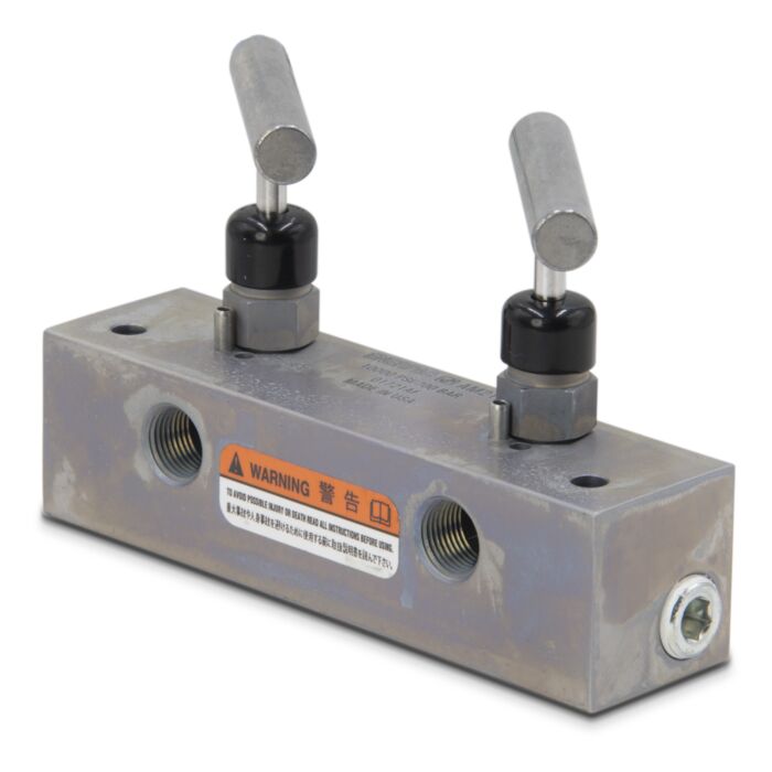 Enerpac AM21 Split Flow Hydraulic Manifold, 1 inlet, 2 outlet ports