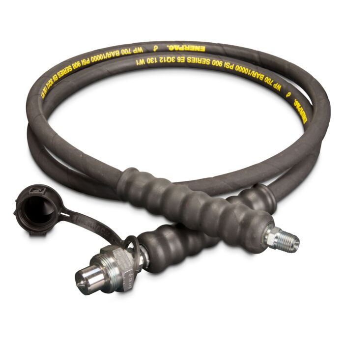 Enerpac H9206Q Heavy-duty Rubber High Pressure Hydraulic Hose, 6 ft