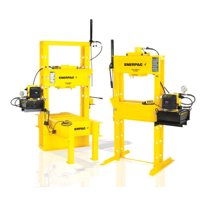 Enerpac IPE5060 H-Frame Hydraulic Press with RR5013 and ZE4420SBN, 50 Ton