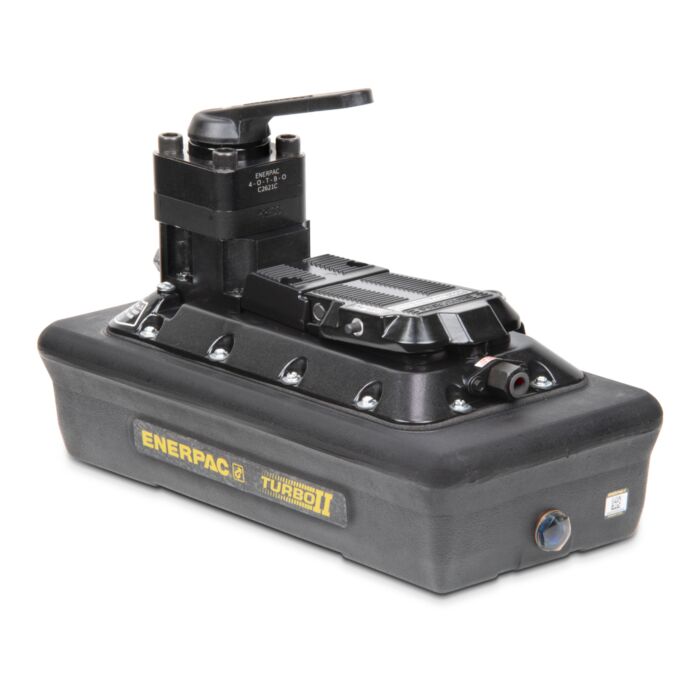 Enerpac PAMG1405N Turbo II Air Hydraulic Pump, 4/3 Manual Valve, 230 in3 Oil