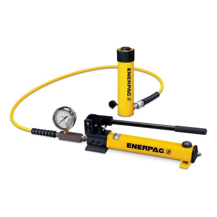 Enerpac SCR1010H Hydraulic Cylinder and Hand Pump Set, 10 Ton,10.131" Stroke