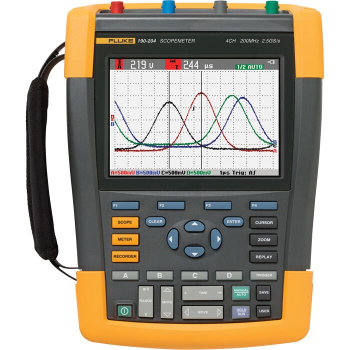 Fluke 190-204/S for Rent, ScopeMeter, 200MHz, 4 Channel