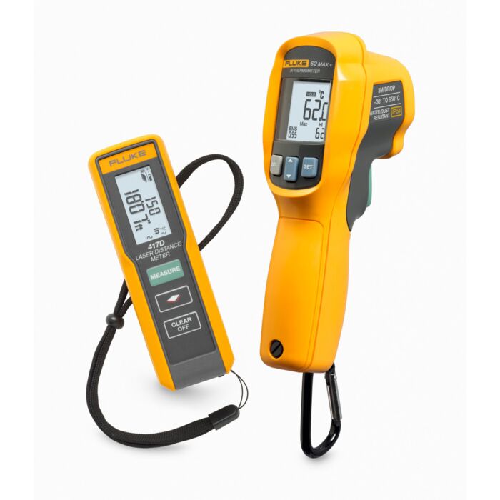 Fluke 417D+62MAX+ KIT Kit, Laser Distance Meter and 62MAX+IR Thermometer