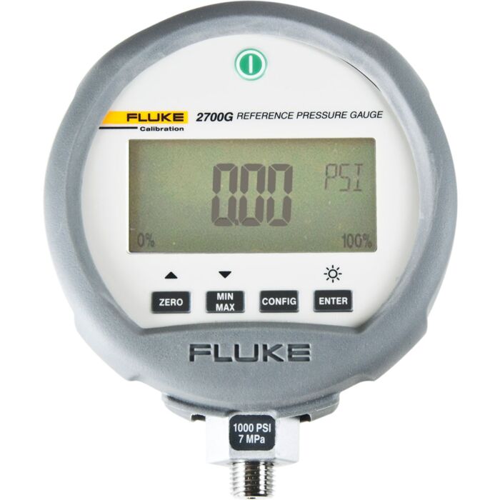 Fluke Calibration 2700G-BG7M/C Reference Pressure Gauge, -12 to 1000 PSI with Accredited Calibration