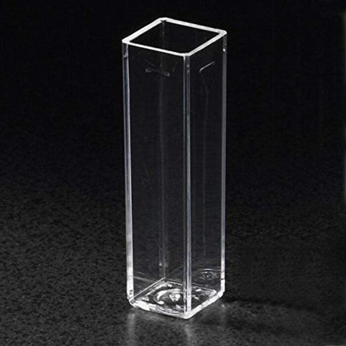 Globe Scientific 111137 4.5mL cuvette with 4 clear sides, non-sterile, 100/tray