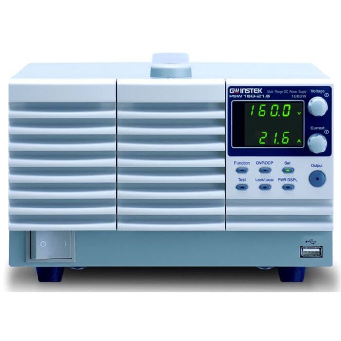 GW Instek PSW 160-21.6 Programmable Power Supply, DC Auto-ranging 1080W; 0-160V, 0-21.6A