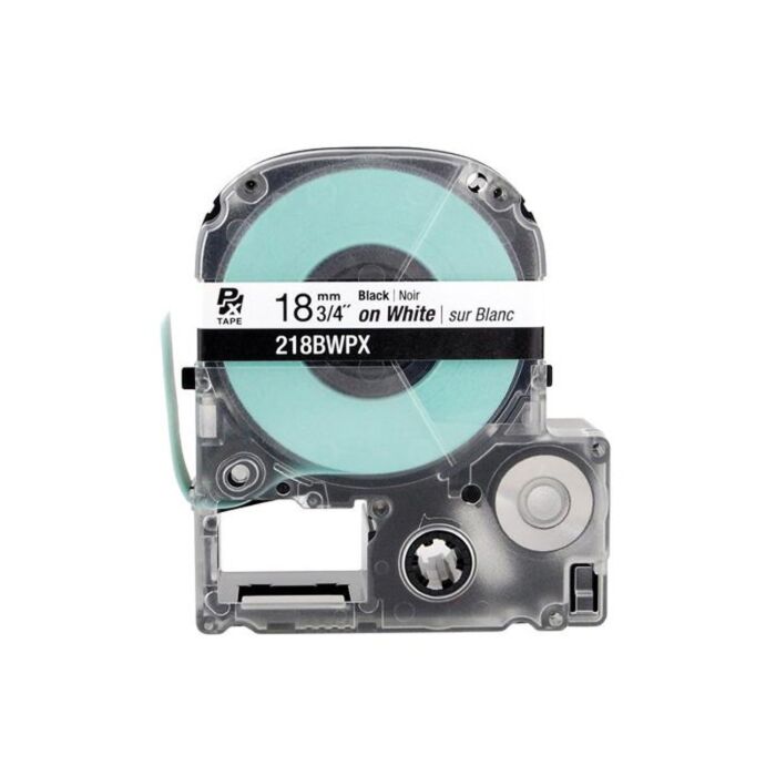 K-Sun 218BWPX Black on White 3/4_ x 30_ LabelWorks PX Industrial Tape (Industrial) Polyester